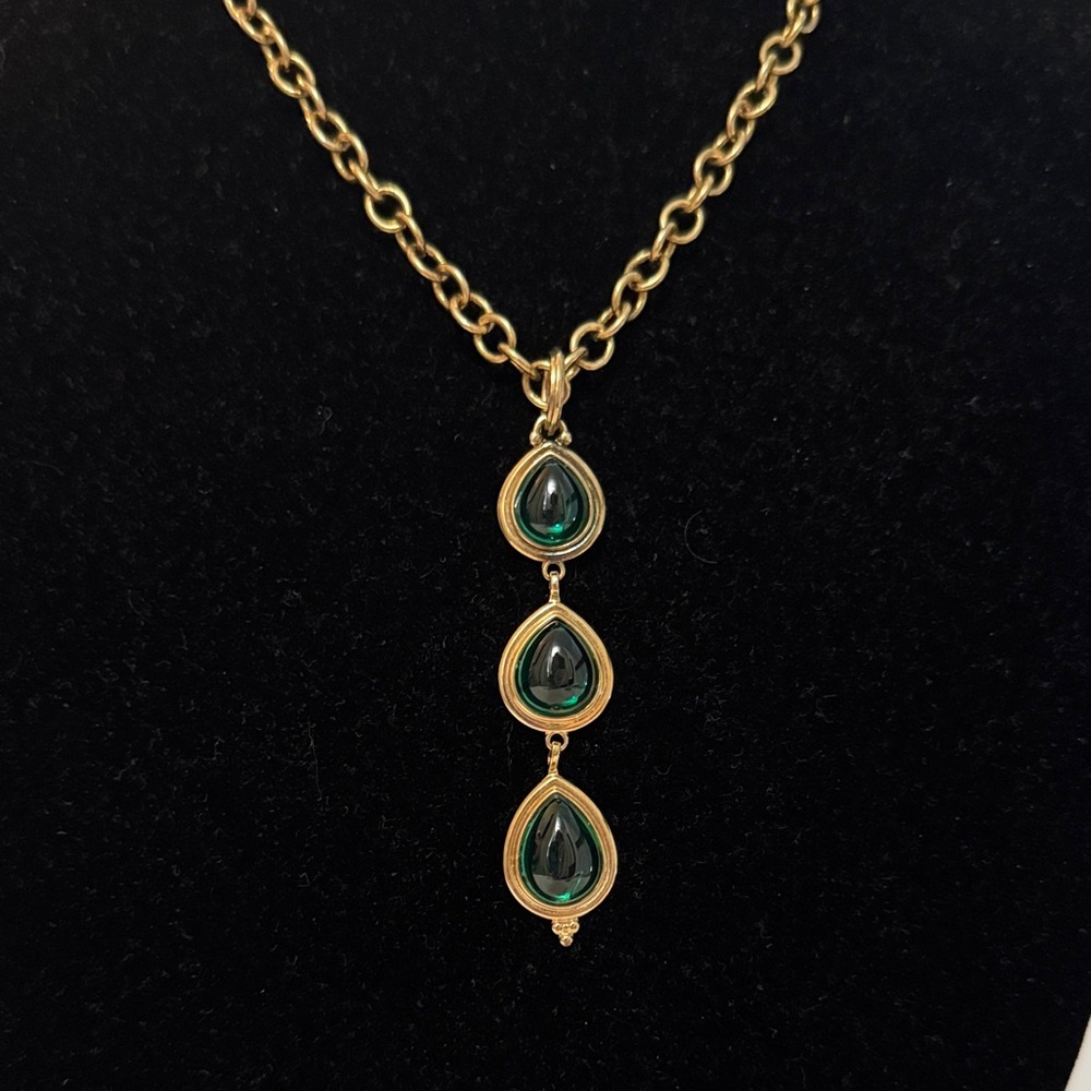 Temple St Clair for Target Green Teardrop Necklace